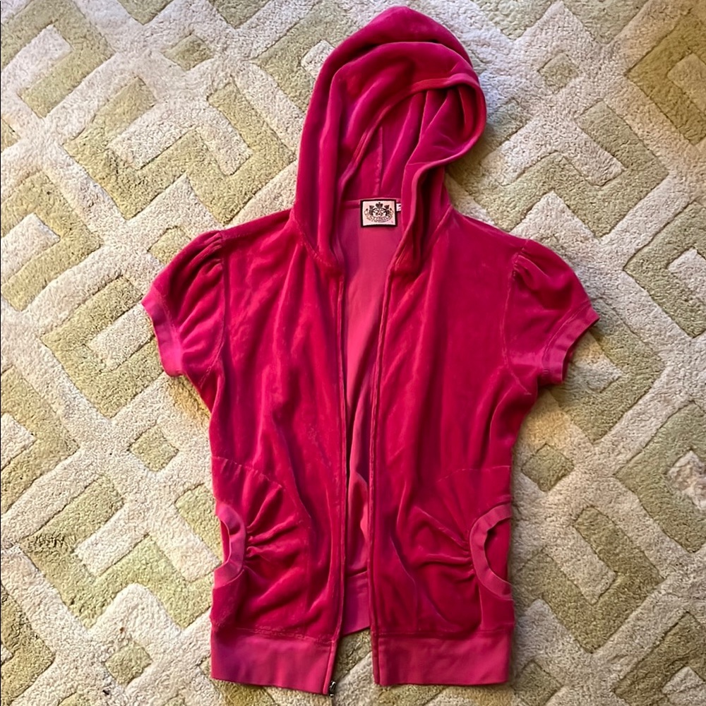 Juicy Couture Short Sleeve Zip Up - LG